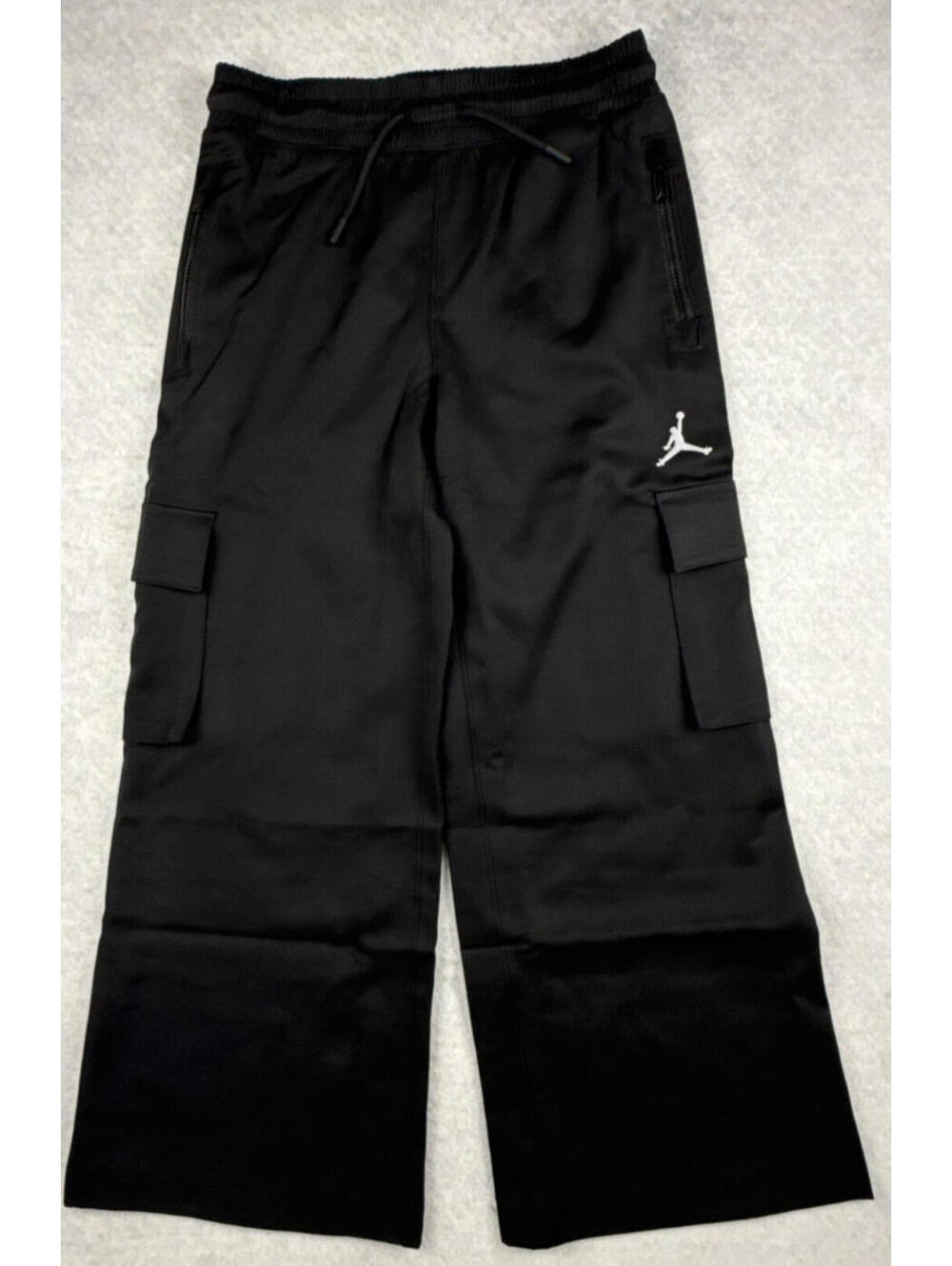 Jordan Girls Small 7/8 Cargo Wide Leg Pants Black Utility‎ Jogger NWT